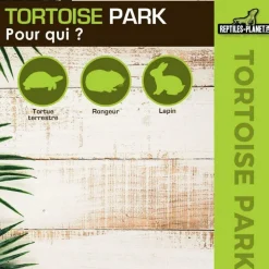 New REPTILES PLANET Tortoise Park pour tortue enclos extérieur grillagé en bois Reptile Planet – 200 x 100 x 25 cm