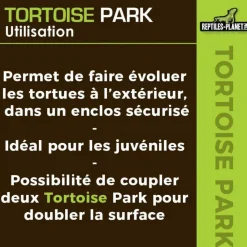 New REPTILES PLANET Tortoise Park pour tortue enclos extérieur grillagé en bois Reptile Planet – 200 x 100 x 25 cm