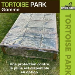 New REPTILES PLANET Tortoise Park pour tortue enclos extérieur grillagé en bois Reptile Planet – 200 x 100 x 25 cm