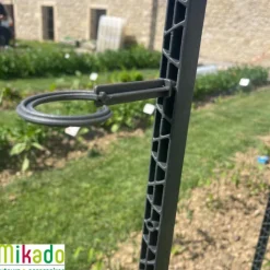 Discount MIKADO Tuteur à tomate avec 4 attaches coloris gris  - 180 cm