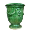 Best POTERIE DE LA MADELEINE Vase Anduze mini vert en terre cuite émaillée H 22 x Ø 17 cm