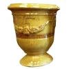 Hot POTERIE DE LA MADELEINE Vase Anduze tradition jaune en terre cuite émaillée H 28 x Ø 32 cm
