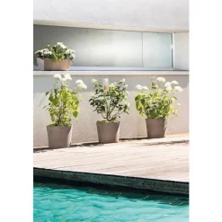 New DEROMA Vase Cilindrico Gris grafite en terre cuite D20 x H17