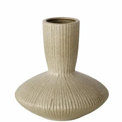 Online BOLTZE Vase en céramique beige mate Oasis - Ø 18 x H 18 cm