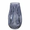 Outlet BOLTZE Vase en verre laqué gris Lojin - Ø 16 x H 27,8 cm