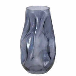 Outlet BOLTZE Vase en verre laqué gris Lojin - Ø 16 x H 27,8 cm