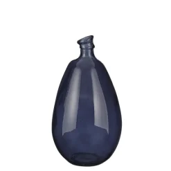 Vase en verre recyclé noir Pinto - Ø 26 x H 47 cm