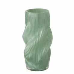 Outlet BOLTZE Vase en verre teinté vert Varese - Ø 15,5 x H 30 cm
