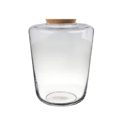 Sale NATURALYS Vase en verre transparent Lima taille L - Ø 25 x H 30 cm