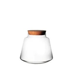 Sale NATURALYS Vase Izumi en verre transparent taille M - Ø 13 x 13 cm