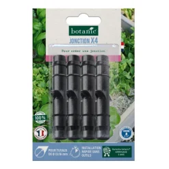 Discount BOTANIC® 4 jonctions cannelées Ø 13/16 mm - Arrosage goutte à goutte