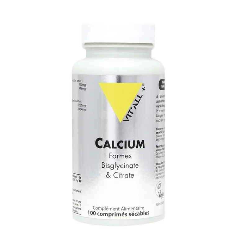 Sale VIT'ALL+ Boite de calcium formes bisglycinate et citrate Vit’All+ - 100 comprimés sécables