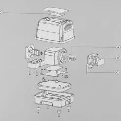 Hot BLUE CORAL Kit d'entretien spécifique pour air blow 100, SUPERFISH BASSIN - service kit