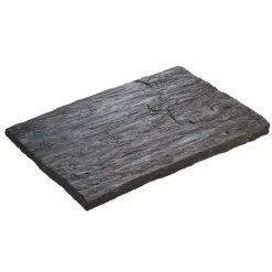 Discount HAIRIE GRANDON Pas de cheminement rectangle en béton coulé ton ardoise aspect schiste - 40 x 29 cm