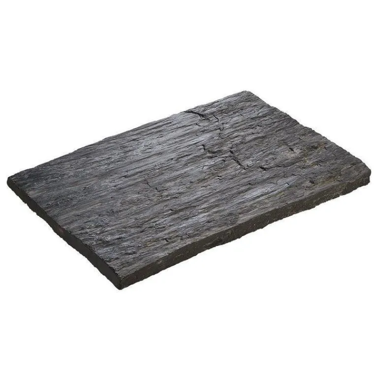 Discount HAIRIE GRANDON Pas de cheminement rectangle en béton coulé ton ardoise aspect schiste - 40 x 29 cm