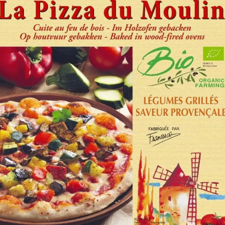 Sale LA PIZZA DU MOULIN Pizza légumes grillés à la provençale bio surgelée - 380 g