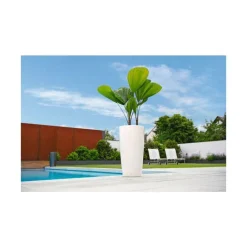 Clearance LECHUZA Pot à réserve d'eau Rondo Rouge scarlet Ø.40 x H.75 cm