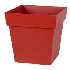 Discount EDA Pot carre Toscane Rouge rubis L32 x l32 x H32