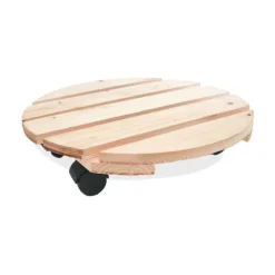 Discount LOUIS MOULIN Roule-plante rond en bois brut Basics - Ø 37,5 cm