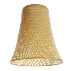 Hot Suspension conique coloris bois en bambou Adèle - 40 x 40 x 45 cm