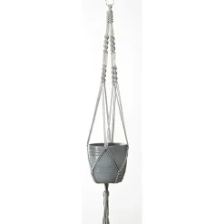Best Suspension macramé en corde grise - 90 cm